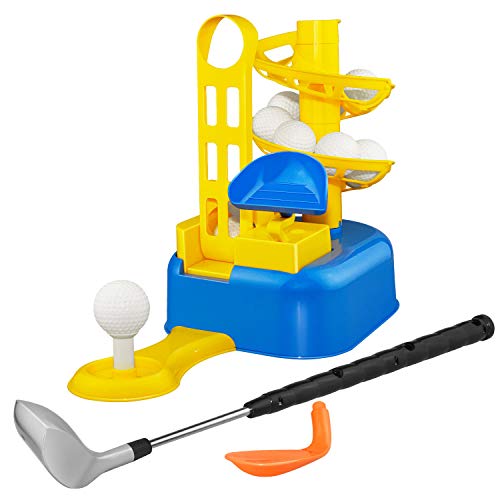 dmazing Outdoor Toys for 3-8 Year Old Boys, Golf Set for Kids 3-8 Golf Ball Game Early Educational Exercise Toys for 3-8 Year Old Boys Girls Gifts Age 3-8 Outdoors Golf Training Blue