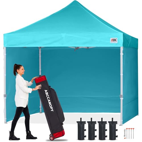 ABCCANOPY Faltpavillon 3x3 Wasserdicht mit Seitenteilen UV+,Himmelblau