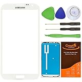 CrazyFire® White New Front Outer Glass Lens Screen Replacement For Samsung Galaxy Note II Note2 N7100 I317 L900 T889 I605 R950+Adhesive Tape+Tools Kit