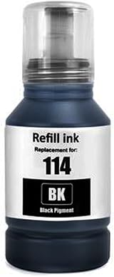 PP Ink Bottles for Epson ET-8500 ET-8550 EcoTank Compatible 114 BK PB C M Y GY view 2