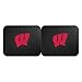 FANMATS 12311 NCAA Wisconsin Badgers Back Row Utility Car Mats - 2 Piece Set, 14in. x 17in., All Weather Protection, Universal Fit, Deep Resevoir Design, Molded Team Logo