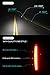 HODGSON Bike Lights Bicycle Lights Front and Back, USB Rechargeable Bike Light Set Super Bright Front and Rear Flashlight LED Headlight Taillight Splash-Proof Easy to Install (Black 2)