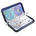 Siveit 80 Capacity Heavy Duty CD/DVD Wallet Binder, Storage, Case, Bag, Holder, Booklet (Blue)