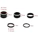 HJ Garden 5pcs 28.6mm(1-1/8 inch) Bicycle Carbon Fiber Headset Spacer Kit for MTB Road Bike 3/5/10/15/20 mm 5 Sizesthumb 1