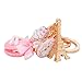 CHUANGLI Sweet Macaron Donuts Ice Cream Eiffiel Tower Keychain Bag Purse Decor Key Pendant Pink