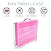 Tsum Tsum Mini Toys Carrying Case - Stores Dozens Of Tsum Tsum Mini Figure And Toys - Durable Toy Storage Organizers By Life Made Better - Pink