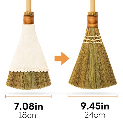 2 Natural+Whisk+Sweeping+Handle+Broom