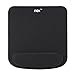 Mouse Pad with Memory Foam Wrist Rest, Non-Slip Rubber Base Mouse Mat for Typist Office, Black