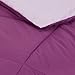 Amazon Basics Comforter Blanket Twin/Twin XL, Reversible Lightweight Microfiber All Season Blanket, Plum/Light Purple