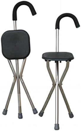moxin Cane seat Walking Stick seat Canes Three-Legged Stool Chairs for The Elderly The Elderly Walking Stick Stool, a, tripods Stick Stool Black Stool