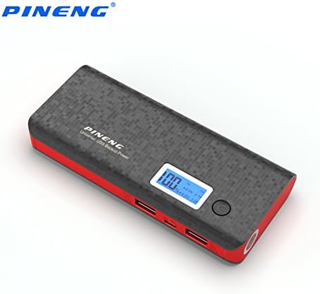 Original Pineng Portable Power Bank 10000mAh,Gentman External Dual USB Phone Charger Mobile Battery with Flashlight and LED Digital Display