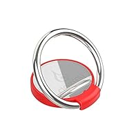 Namever 360 ° Rotating Metal Finger Ring Mobile Phone Holder, Car Magnetic Metal Ring Plating Mobile Phone Holder, Compatible with iPhone Samsung Huawei Ipad Red