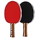 Duplex | 6 Star Ping Pong Paddle - Best Professional Table Tennis Racket with High Performance Rubber - Wooden Blade with Long Handle