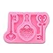Rurah Love Heart Lock & Key Silicone Molds Cake Molds Decoration Handmade Soap Fondant Molds DIY Decorating Tool