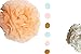 DIY Decorations Kit For Baby Shower & Bridal Events Wedding Showers - Mint Peach Glitter Gold Tissue Paper Pom Pom Gold Tissue Pom Pom Paper Tassel Polka Dot Paper Garland