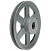 TB Woods AK641 FHP Bored-to-size V-Belt Sheave, A Belt Section, 1 Groove, 1" Bore, Cast Iron, 6.25" OD, 4000 max rpm primary
