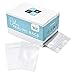PACA 100 Resealable Smell Proof Bags - White Clear Plastic Foil Metallic Mylar Pouch Bag Airtight Flat Zipper for Food, Candy, Herbs & Spice Storage, (4 x 6)