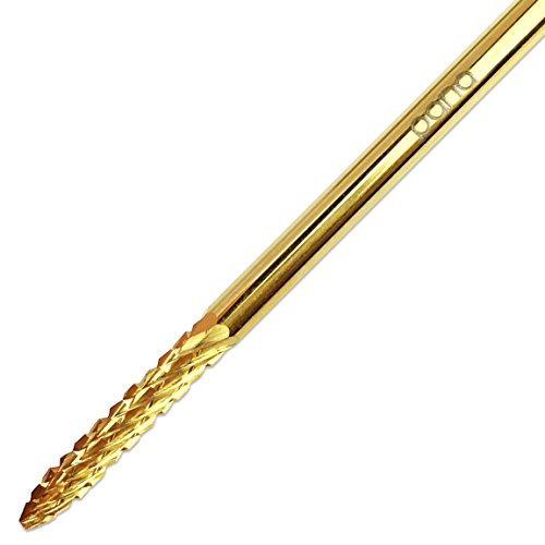 Pana 3/32" Under Nail Cleaner Safety Nail Carbide Bit - Gold Color (Grit: Coarse - C) for Electric Dremel Drill Machine