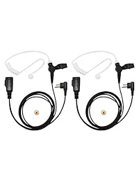 abcGoodefg Auricular tipo Walkie Talkie de dos cables para Motorola Radio CP200 CP200D CP185 DTR650 PR400 EP450 CLS1110 CLS1410 CLS1450 CLS DLR DTR RDX RDU RDV RDV RMU, Auricular de vigilancia de tubo auricular Auricular W