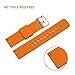 AZLAND Quick Release Silicone Replacement Wrist Watch Bands Straps for Mens Womens Orange 18mm 20mm 22mm
