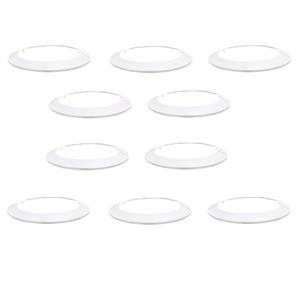 Unifizz PP Pipe Collar,170 x 12mm Valve Tall Hole Cover Tap for Sewer Pipe,AC Hole, White, 10PCS