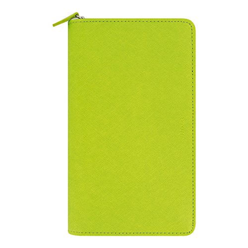 Filofax 2016 Compact Organizer, Saffiano Zip Pear, 6.75 x 3.75" (C022537-16)