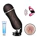 Male Masturbator with Strong Suction Base for Hands Free Fun, PALOQUETH Man Masturbation Cup with Porn Star Moaning Feature 10 Vibration Modes for Life Like Experience