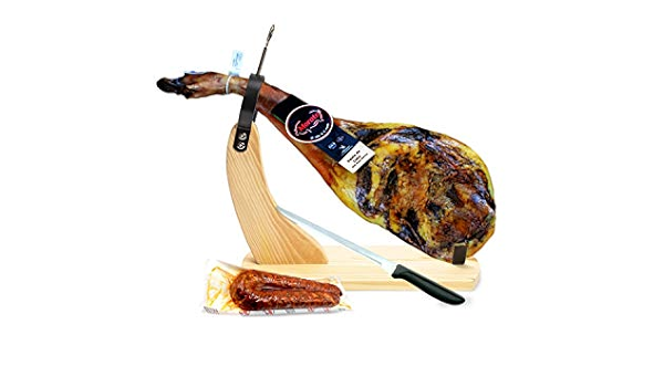 Jamón Ibérico (Paleta de Cebo Ibérica 4.5-5 kg) + Jamonero + ...