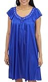 Venice Womens' Silky Looking Embroidered Nightgown 19N