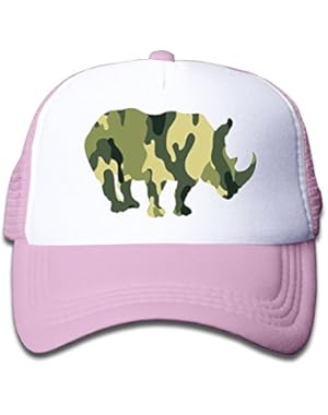 Black Rhino Camouflage Baby Boys AdjustableTrucker Visor Cap Cute Hat