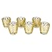 Koyal Wholesale 6 Gold Hobnail Votive Candle Holders, Raised Dot Glass, Milk Glass Bulk, Vintage Tea Lights (Pack of 6), 2.5 Inch