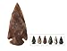 Stone Tone One 6 Pieces - 2 to 2 1/2 Inch Contemporary Arrowheads