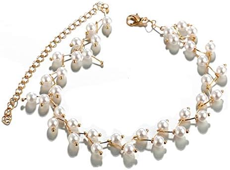 NancyMissY パールクラビクルチェーンレディースネックレスネックストラップショートネックレスレディースネックアクセサリーカラーネックレディースアクセサリー
