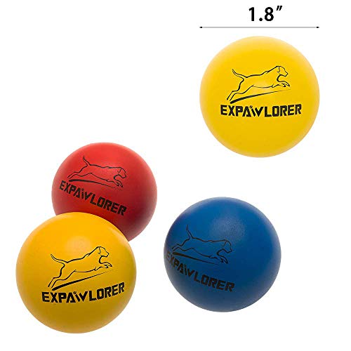 EXPAWLORER 12 Pack Floatable Dog Rubber Bouncy Balls Floating Fetch Toy