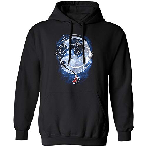 Night Fury Love Light Fury T-Shirt (Hoodie;Black;S)