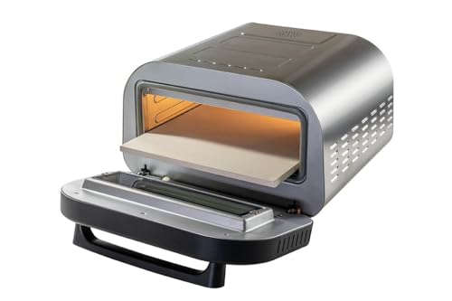 Unold Pizzaofen LUIGI 68816 | Elektrischer Pizza Ofen aus rostfreiem Edelstahl mit Pizzastein mit bis zu 450°C, nur ca. 2 Minuten Backzeit, energiesparend, 1.700 Watt 3