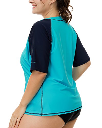 image for V FOR CITY , womens, Aqua-navy, 3X - Plus