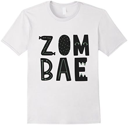 Mens Zombae - Couple Zombie Shirt - Cute Halloween Shirt Large White