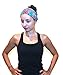 Womens Sports Headband - Athletic Sweatband - Wide Nonslip Stretchy Headwear with Sweat Wicking Material for Running Yoga Crossfit Workout Fitness (Circles in Sky Blue Paled Turquoise and Watermelon)