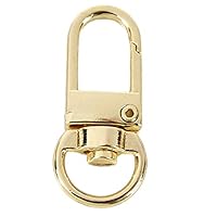 Pomeat 20 pcs Swivel Snap Hooks Pet Buckle Handbag Chain Buckles-Light-Gold)