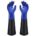 Waterproof PVC Coated Glove with Cotton Liner,Heavy Duty Latex Gloves, Resist Strong Acid, Alkali and Oil,Fishing Operation rubber Gloves-23