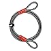 BV 7 FT Security Steel Cable, Double Looped Braided Steel Flex Lock Cable 3/8 Inch, for U-Lock, Padlock, and Disc Lock primary