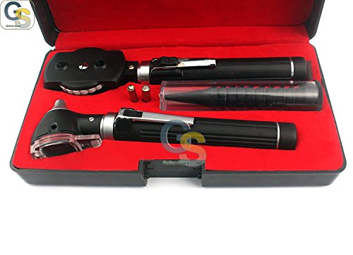 G.S LED POCKET OTOSCOPE SET !DOUBLE HANDLE ! 2 FREE REPLACEMENT BULBS ! BRIGHT WHITE LIGHT LED BEST QUALITY