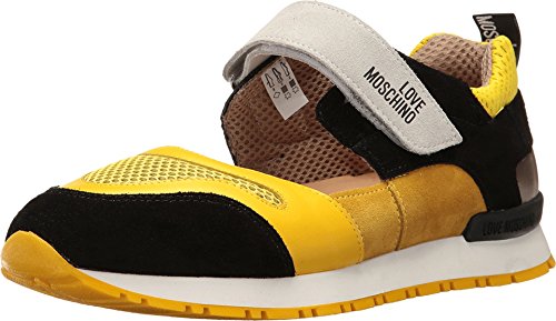 LOVE Moschino Women's Sneaker Mania 1 Mary Jane Yellow Multi Mary Jane