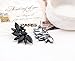 Ginasy Cluster Crystal Teardrop Flower Design Stud Earrings Fine Jewelry for Women Valentines Day Gifts for Her