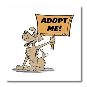 Pet choosing breed lifestyle right cartoon adopt Amazon.com: 3dRose ht_117503_3 Retro Style Cartoon Dog Holding Adopt Me