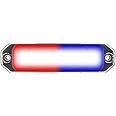 SpeedTech Lights Z-6 TIR 18W LED Strobe Light for Police Cars, Construction Trucks, Service Vehicles, Plows, Emergency Vehicles. Surface Mount Grille Flashing Hazard Beacon Light - Red/Blue
