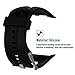 Feskio Garmin Forerunner 10 / Forerunner 15 GPS Running Watch Replacement Band Soft Silicone Replacement Wrist Watch Strap for Garmin Forerunner 10/Forerunner 15 GPS Running Watch (Small/Large Size)