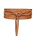 SESY Women's Faux Leather Waist Belt Obi Boho Band Wrap Around Bow Tie for Dresses