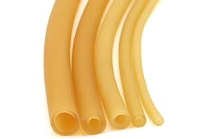 Tong Gu 39in Natural Latex Rubber Hose Tubing High Elastic for Medical Slingshot Laboratory Supplies Tube (Yellow,ID 5/9 in, OD 3/4 in)